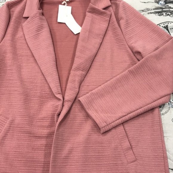 Melloday Mauve Open Front Cardigan - Picture 4 of 5